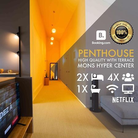 Luxury Penthouse & Terrace - Mons City Center Εξωτερικό φωτογραφία