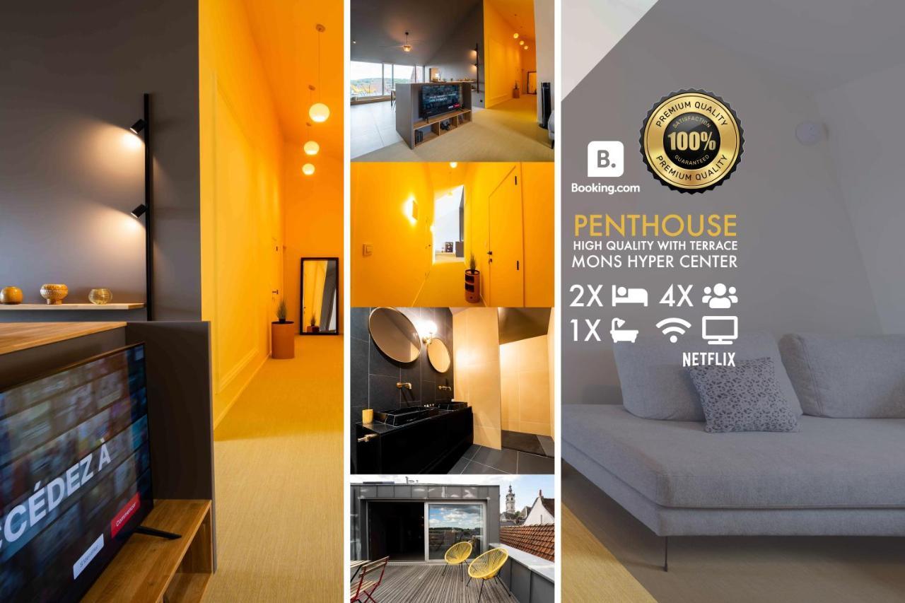 Luxury Penthouse & Terrace - Mons City Center Εξωτερικό φωτογραφία
