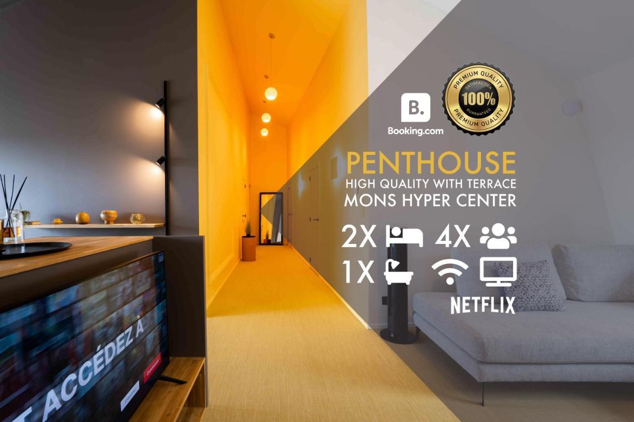 Luxury Penthouse & Terrace - Mons City Center Εξωτερικό φωτογραφία